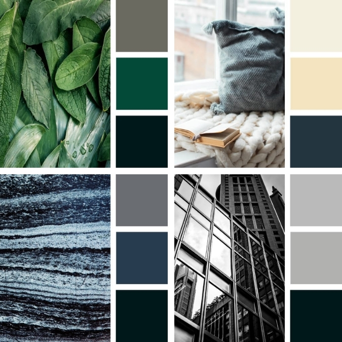 aluminium colour range swatches