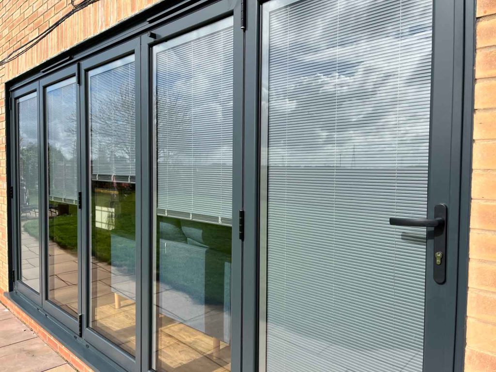 bifold doors with integral blinds