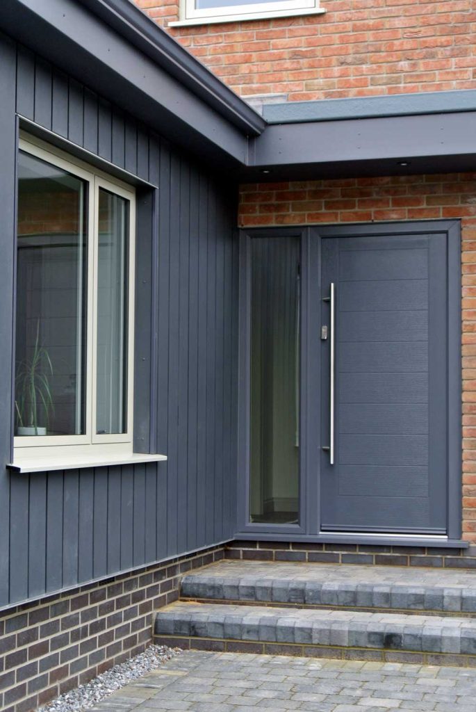 grey composite front door