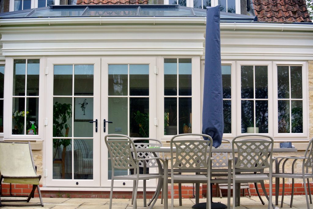 Orangery close up french doors