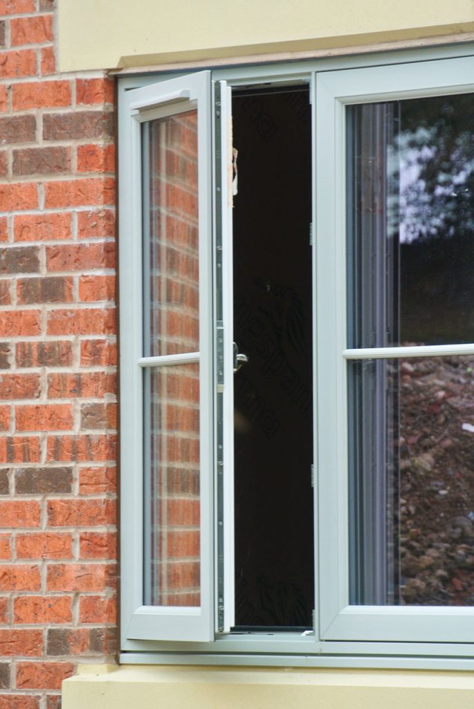 Agate grey flush casement window