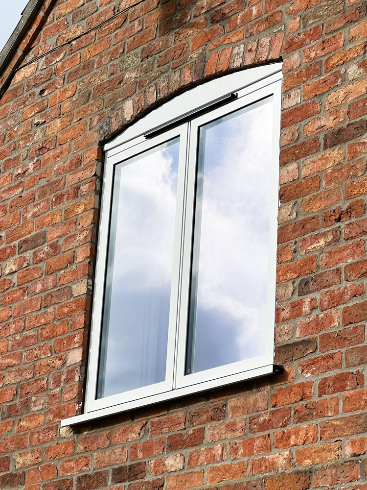 aluminium window off white