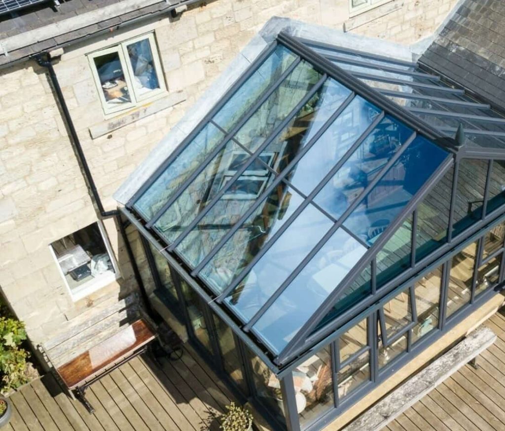 glass conservatory roof extension