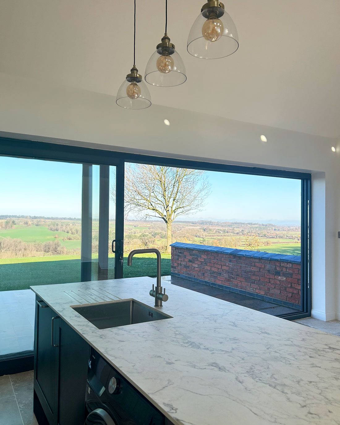 Sliding Doors and Flush Windows Complete Restored Farmhouse