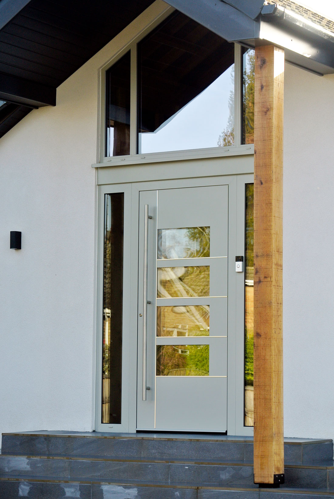 Agate Grey Front Door and Aluminium Windows
