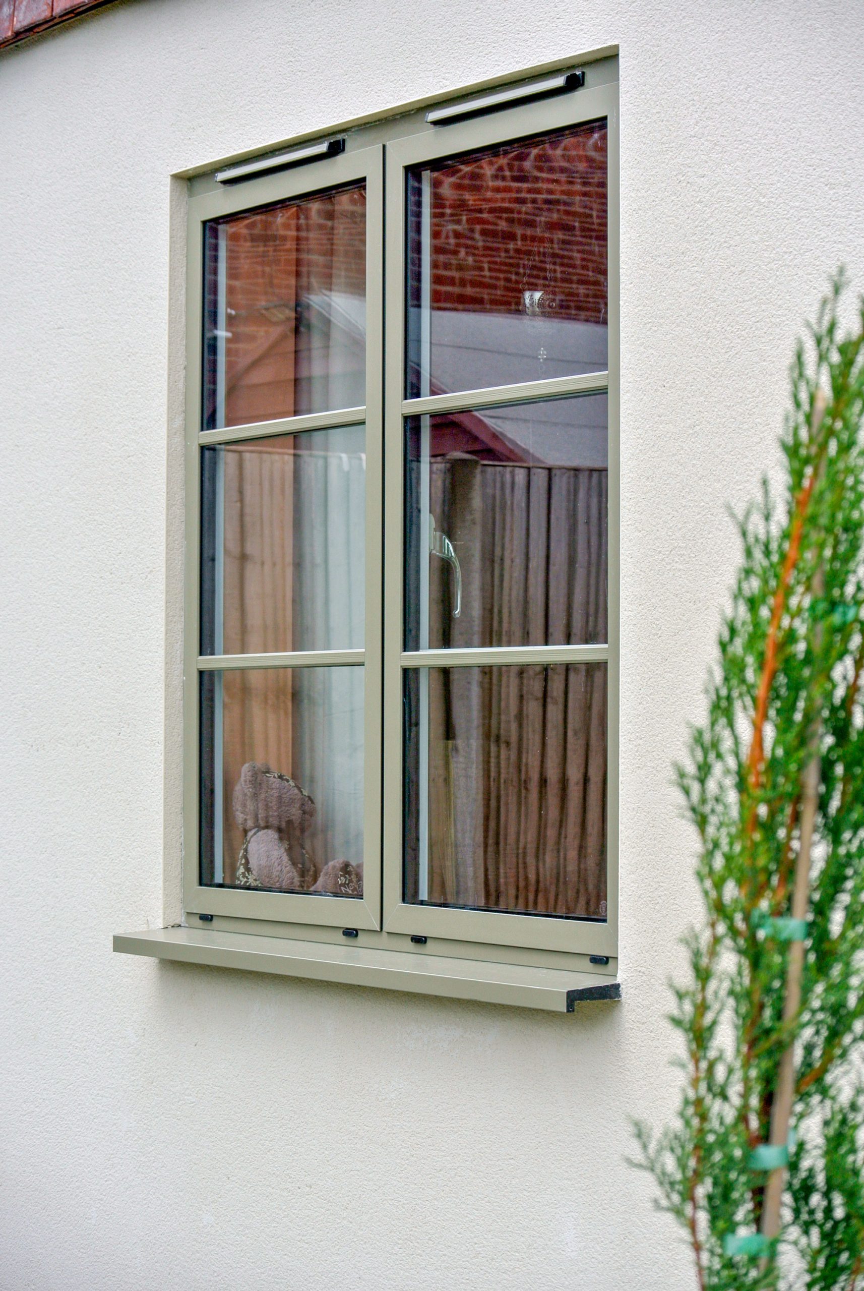 Olive Grey Aluminium Windows, Sliding Door and Composite Door