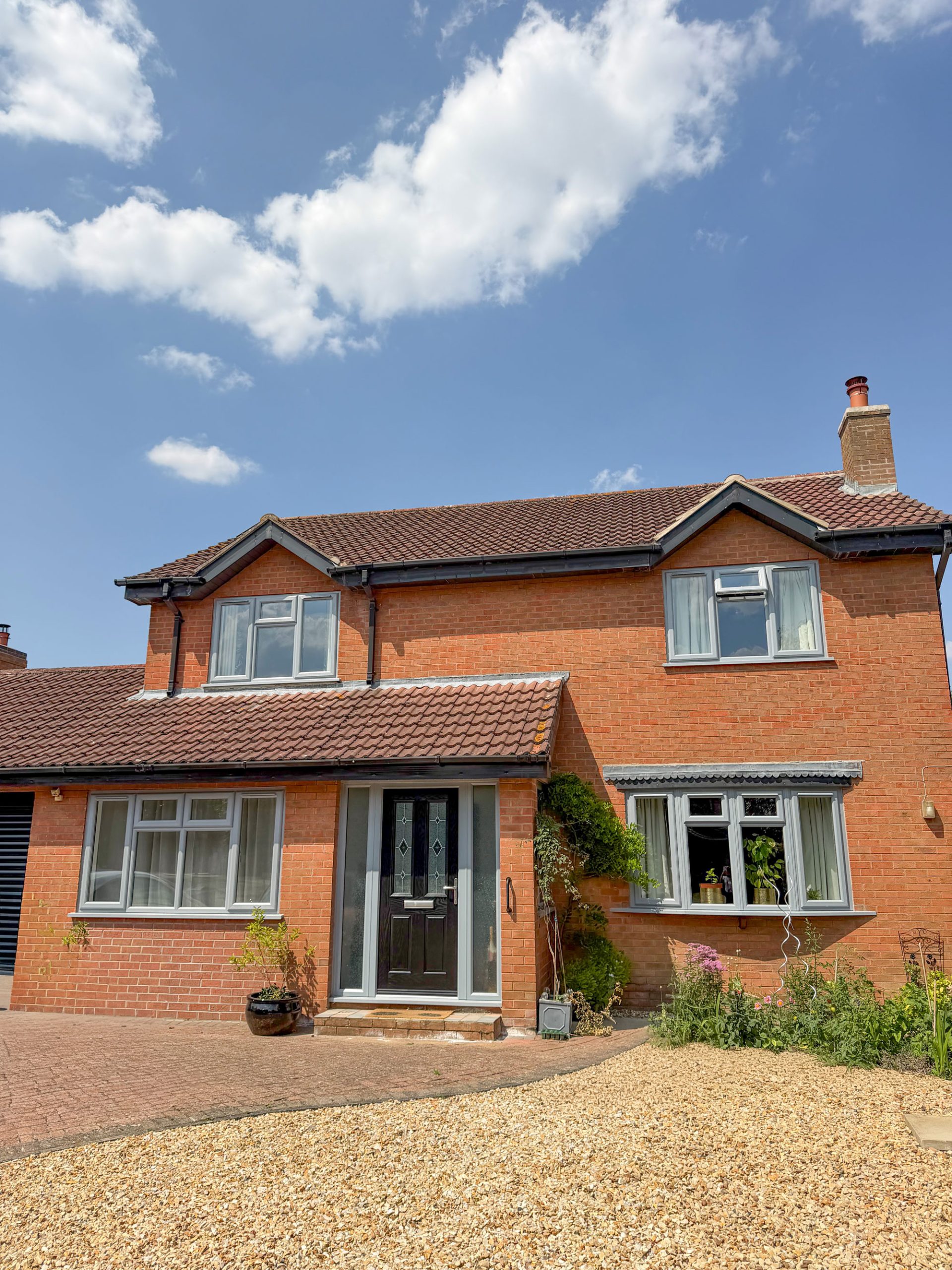 Light Grey uPVC Windows and Composite Door